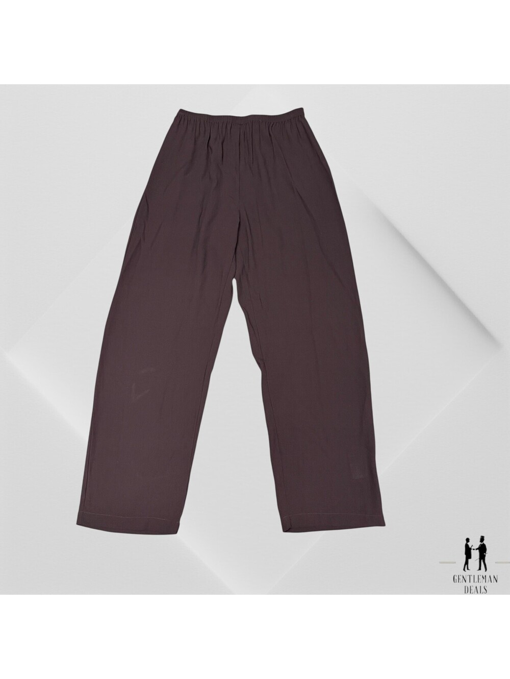 Eileen Fisher Women’s XL  Chocolate Brown Pull on Pants Tencel Lyocell Linen 28